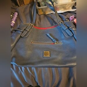Dooney & Bourke Navy and Red Shoulder Bag